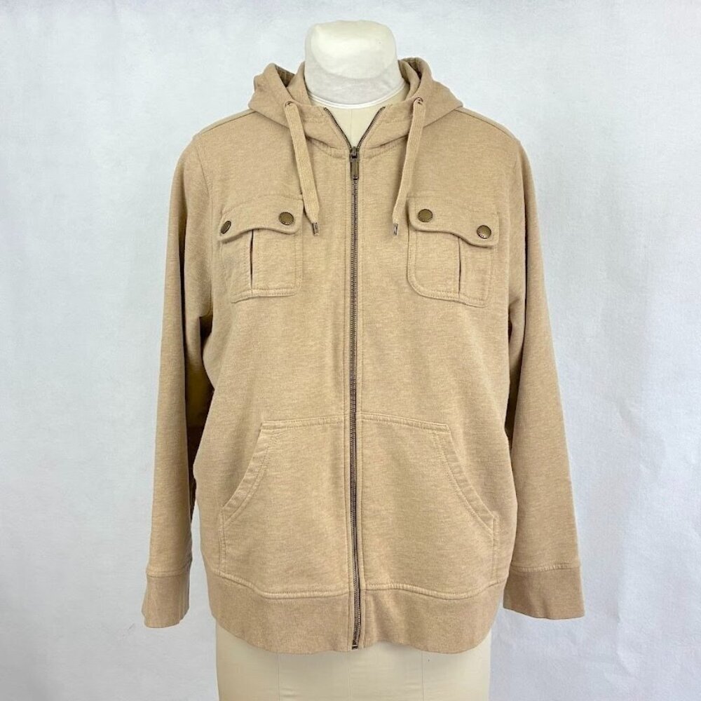 Lauren Ralph Lauren Full Zip Hoodie Jacket Neutral Luxury Outdoor Preppy 3X
